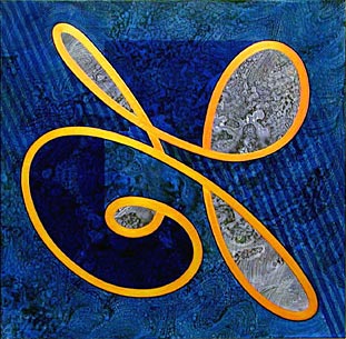 Hue-Scrip 8sq (2002), painting