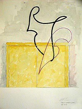 Installation study for double door & wall (2000), paper