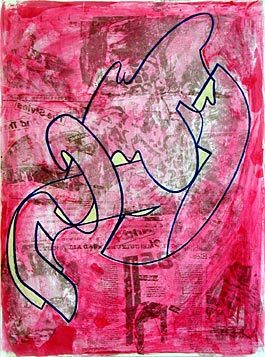 Red Allover - 1 (1985-87), paper