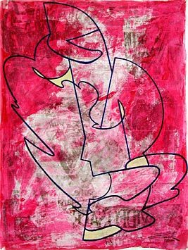 Red Allover - 2 (1985-87), paper